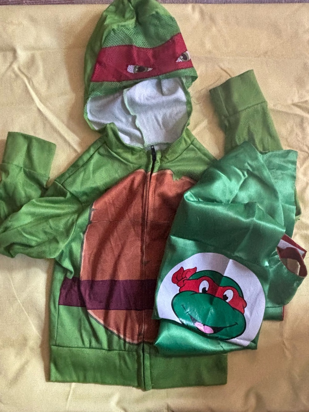 Green Ninja Turtle Kids Hoodie Costume with Mask